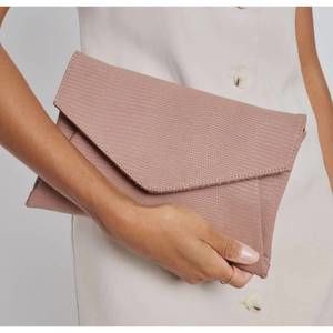 NEW MODA LUXE women's cara genuine leather clutch in brown